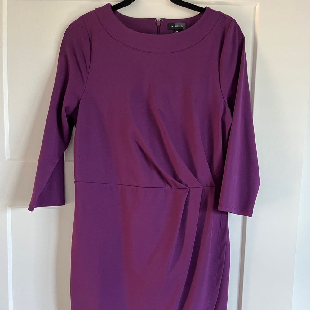 The Limited purple 3/4 sleeve dress
